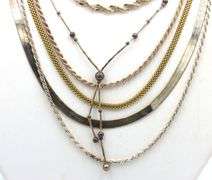 Group lot of 6 Vintage 925 sterling silver necklaces