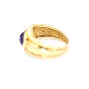 18k (750) Yellow Gold Natural cabochon Amethyst Ring