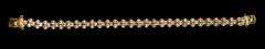 Sparkling 14 Kt Gold Plated 23.5 Ctw Simulated Diamond Tennis Bracelet