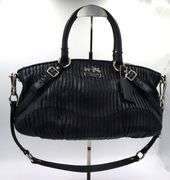 Coach Sophia Madison parchment gathered leather satchel