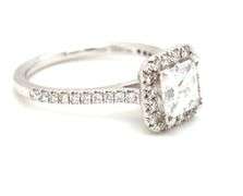 Gabriel & Co 0.38ctw princess cut halo semi mtg