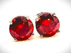 Hot Cherry Red 4 Ctw Fire Moissanite Earrings
