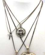 Group lot of 4 vintage 925 sterling silver necklaces