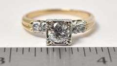 Captivating Diamond Engagement Ring in 14K Yellow Gold
