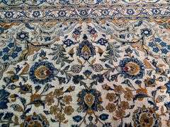 Authentic Antique Persian Kashan  silk and wool rug 10x14.5