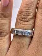 Platinum Emerald Cut Diamond Ring