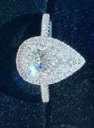 18K White Gold Lab Pear Cut Diamond Ring