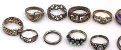 Group lot of Vintage 925 sterling silver rings