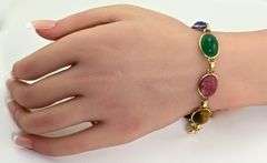 Ever-Popular Vintage 14K Yellow Gold Scarab Bracelet