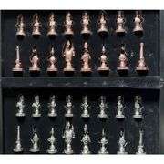 Egyptian Chess Set with Marbled Foldable Board