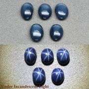 Crisp patterns! 4ct Star Sapphire set -5 pieces!