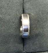 MEN’S 14K WHITE GOLD LAB DIAMOND WEDDING BAND