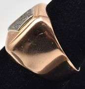 Mesmerizing Men's Square Top Ring in 14K Rose Gold