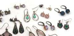 Group lot of vintage 925 sterling silver earrings