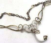 Carolyn Pollack signed Vintage 925 sterling silver Baroque style necklace