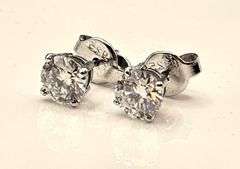 Sparkling 3.85 Ctw Ice White Lab Simulated Diamond Earrings