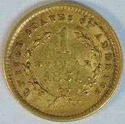 Needle-sharp upper end 1851 US Type One $1 Gold Piece