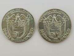 Lot Of (2) 1966 Medio 1/2 Balboa, Panama
