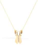 14kt Yellow gold 0.25ctw channel set diamond slider pendant on chain