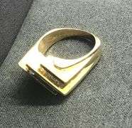 MEN’S 14K YELLOW GOLD WITH SAPPHIRE AND NATURAL DIAMOND