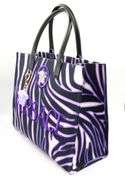 Versace La Medusa Zebra print canvas tote
