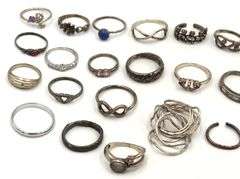 Group lot of Vintage 925 sterling silver rings