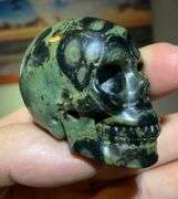Jasper Gemstone Crystal Skull Hand Carved