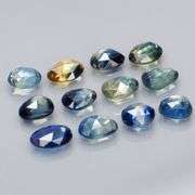 Super unique 3.79ct blue green Sapphire set