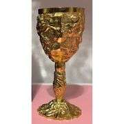 Gold-Plated Medieval Chalice Goblet