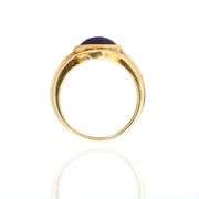 18k (750) Yellow Gold Natural cabochon Amethyst Ring