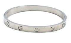 Stainless steel love bangle bracelet