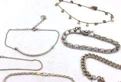 Group lot of 7 Vintage 925 sterling silver bracelets
