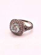 Dazzling 2.3 Ct Ice Blue Lab Simulated Diamond Ring