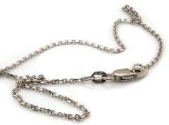 14kt  White gold 0.95ctw Diamond Cluster Frame Pendant Necklace