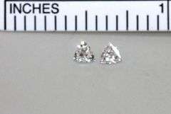 Natural Diamond Pair of Trilliants