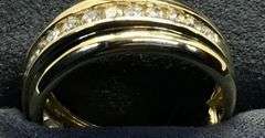 MEN’S 14K YELLOW GOLD NATURAL DIAMOND WEDDING BAND