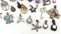 Group lot of Vintage 925 sterling silver charms pendants
