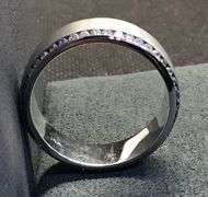 MEN’S 14K WHITE GOLD LAB DIAMOND WEDDING BAND