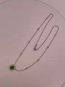CERTIFIED COLOMBIAN EMERALD AND DIAMOND NECKLACE