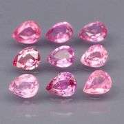 Superb 3.05ct set of top reddish pink Sapphires -UNTREATED!
