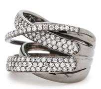 Effy 2.50ctw Round Diamond Multi Row Crossover Ring in 14K