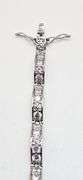 Dazzling 14 Kt 15.3  Grams White Gold Plated Tennis Bracelet