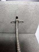 14 Kt White Gold Plated 17.5 Ctw Lab Simulated Diamond Tennis Bracelet