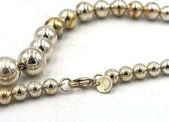 925 Sterling silver Tiffany & Co Hardware graduated bead ball necklace
