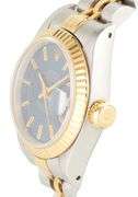 Rolex Date just 69173, 26mm, Navy Blue Dial, Two Tone Ladies Watch