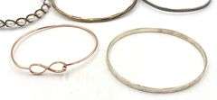 Group lot of Vintage 925 sterling silver bangles