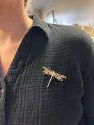 Vintage Signed Henry Denkner Diamond Dragonfly Brooch