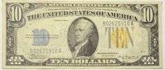 $10 1934A  North Africa Emergency Issue Silver Certificate