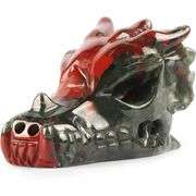 Hand Carved Dragon Head Bloodstone Gemstone