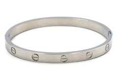 Stainless steel love bangle bracelet